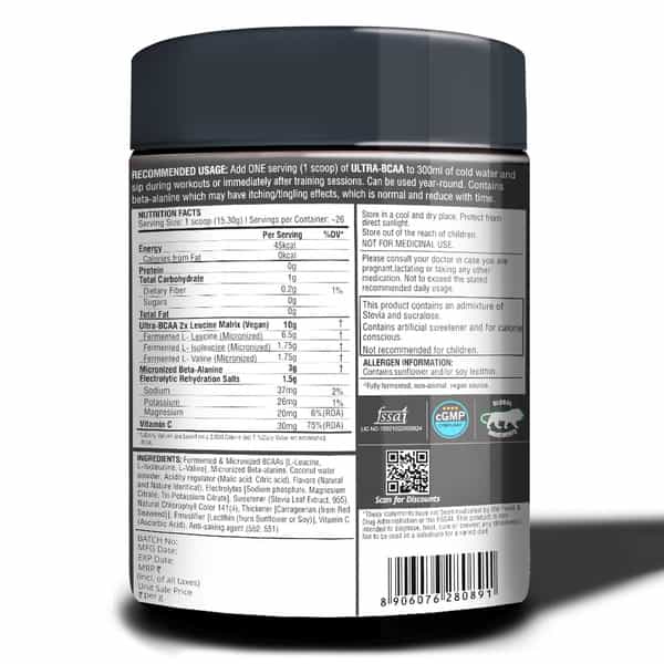 Neulife Ultra-Bcaa Powder 4:1:1 400G (Lemon-Lime)