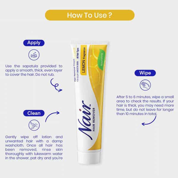 Nair Hair Remover Cream - Lemon Fragrance - 110G