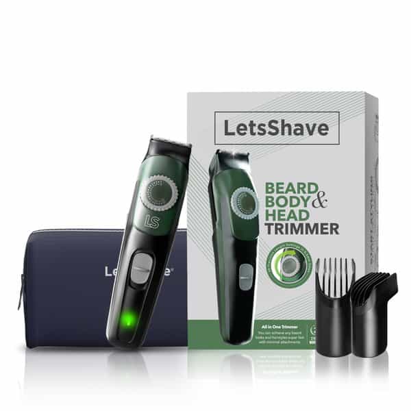 Letsshave Beard Body Head Trimmer And Toiletry Bag Kit For Men