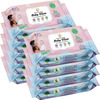 Mom & World Natural 98% Pure Water Baby Wipes 3X Soothing With Aloe Vera Ph Balanced 72 N Wipes X 9