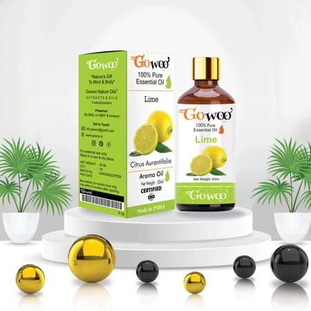Go Woo 100% Pure Lime - Distilled Oil Virgin & Undiluted 50 Ml