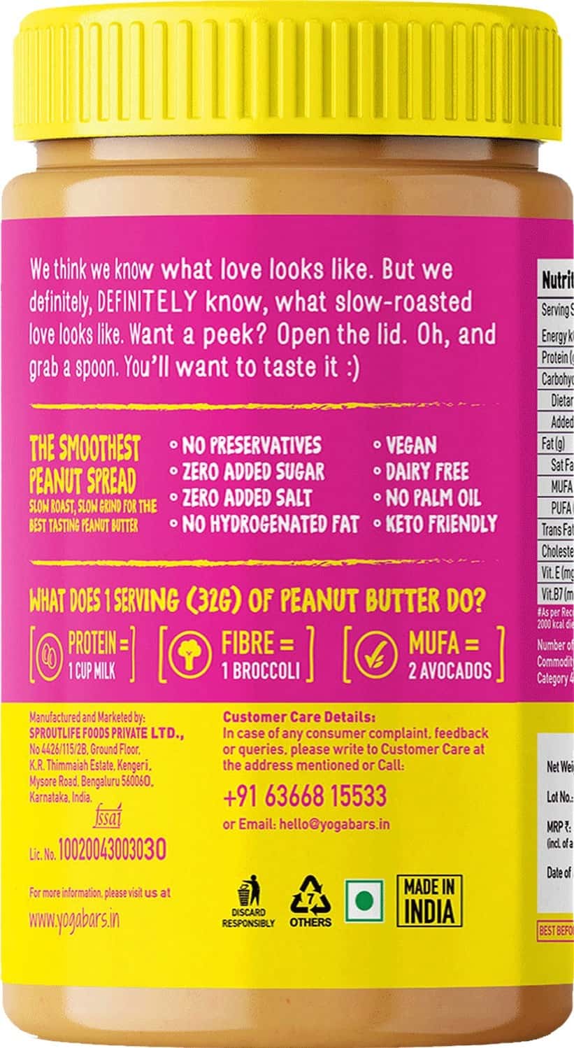 Buy YOGA BAR PURE PEANUT BUTTERS 400G Online & Get Upto 60 OFF at