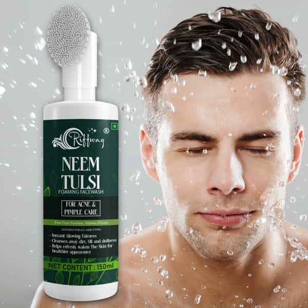 Riffway Neem Anti-Acne Facewash For Pimples & Blackheads |Anti Bacterial | 100% Ayurvedic (150Ml)