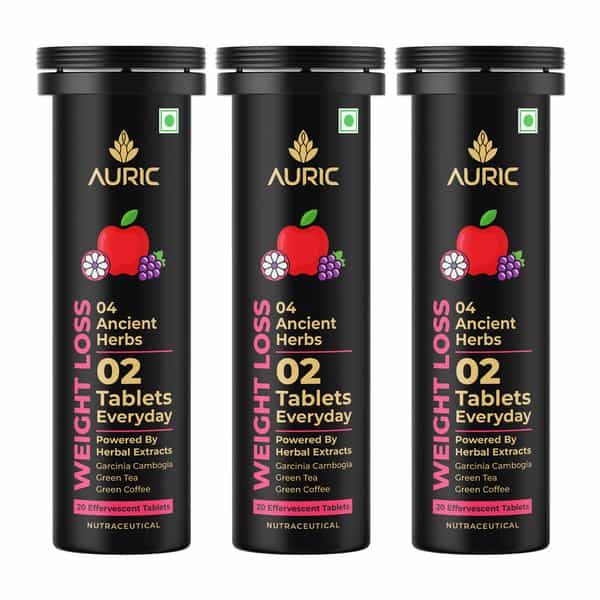 Auric Get Slim Effervescent | Weight Management | Fat Burner | 60 Tablets
