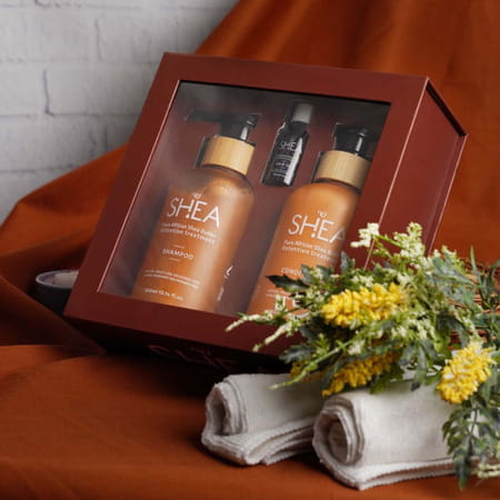 Beauty Garage Shea Hair Care Gift Set (Shampoo 300Ml | Conditioner 300Ml & Shea Oil 10Ml)