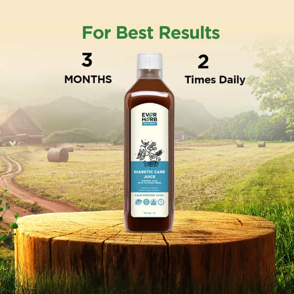 Everherb Diabetic Care Juice - 13 Potent Herbs - Blood Sugar Management - 1L Bottle (By Pharmeasy)