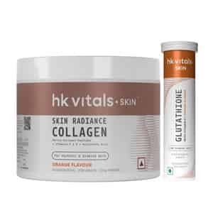 Hk Vitals Marine Collagen Supplement (orange | 100g) & Glutathione (orange | 15 Tablets)