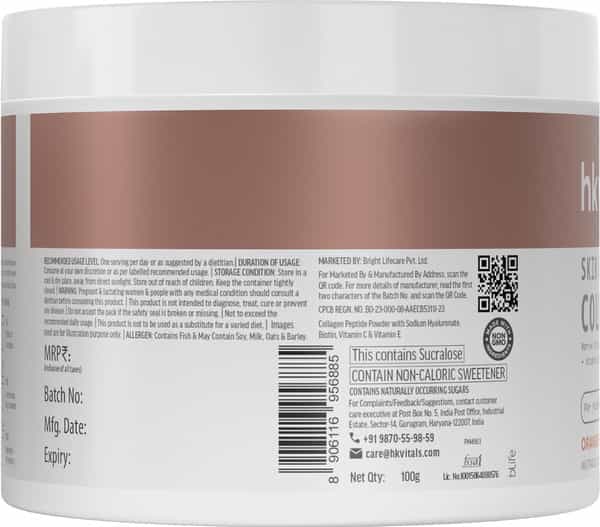 Hk Vitals Marine Collagen Supplement (Orange | 100G) & Glutathione (Orange | 15 Tablets)