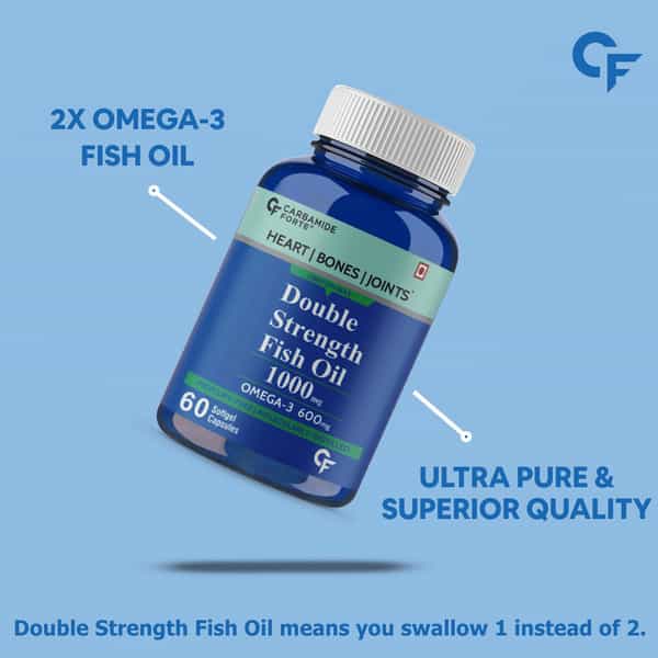 Carbamide Forte Double Strength Fish Oil 1000Mg With Omega 3 600Mg-60 Capsules