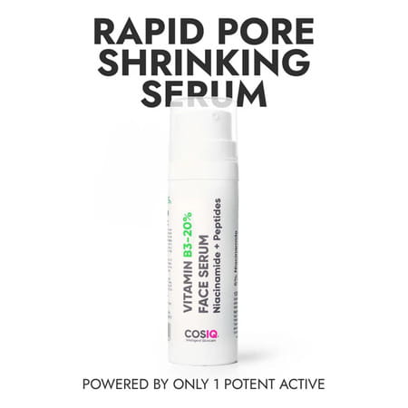 Cos-Iq Niacinamide Vitamin B3-20% High Dose Face Serum 30Ml 4% Multi-Peptide Complex And 2% Ha
