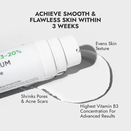 Cos-Iq Niacinamide Vitamin B3-20% High Dose Face Serum 30Ml 4% Multi-Peptide Complex And 2% Ha