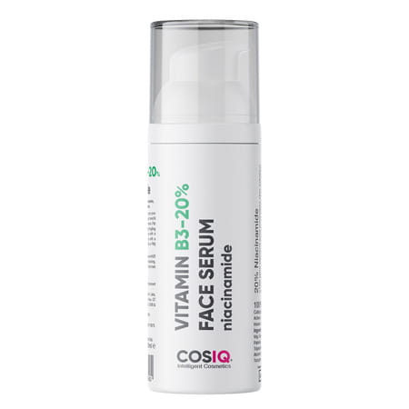 Cos-Iq Niacinamide Vitamin B3-20% High Dose Face Serum 30ml 4% Multi-Peptide Complex And 2% Ha