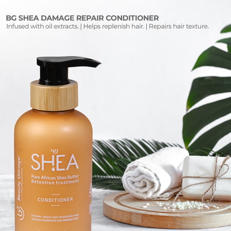 Beauty Garage Shea Retention Treatment Set (Shampoo 300ml + Conditioner 300ml + Hair Butter 250ml)