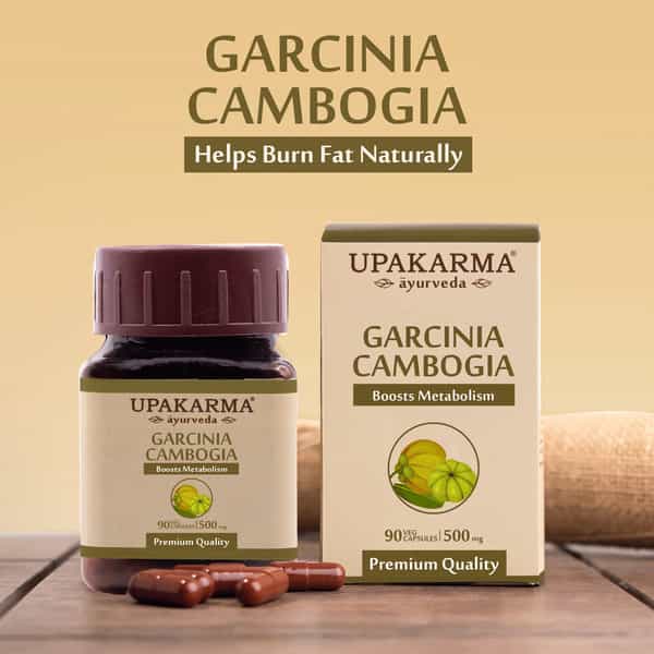 Upakarma Ayurveda Pure Herbs Garcinia Cambogia Capsules 500 Mg 90 Veggie Capsules