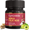 Gynoveda 14+ Iron Folic Acid Ayurvedic Blood Builder For Hemoglobin In Periods. 1 Bottle 60 Tablet