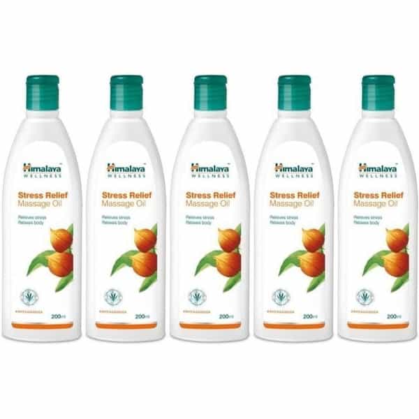 Himalaya Stress Relief Massage Oil | 200 Ml | Pack Of 5