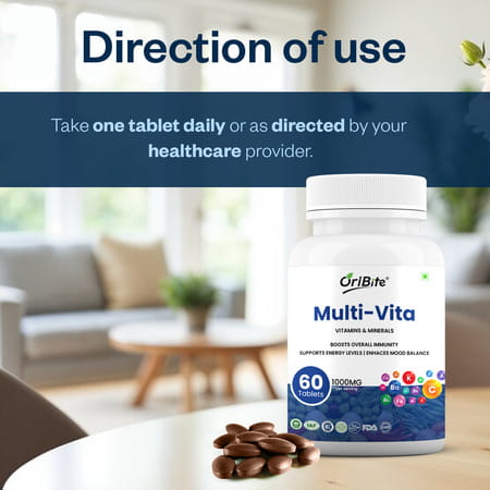 Oribite Multivitamin Tablets For Daily Nutrition Support 60 Tablets