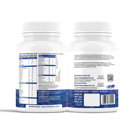 Oribite Multivitamin Tablets For Daily Nutrition Support 60 Tablets
