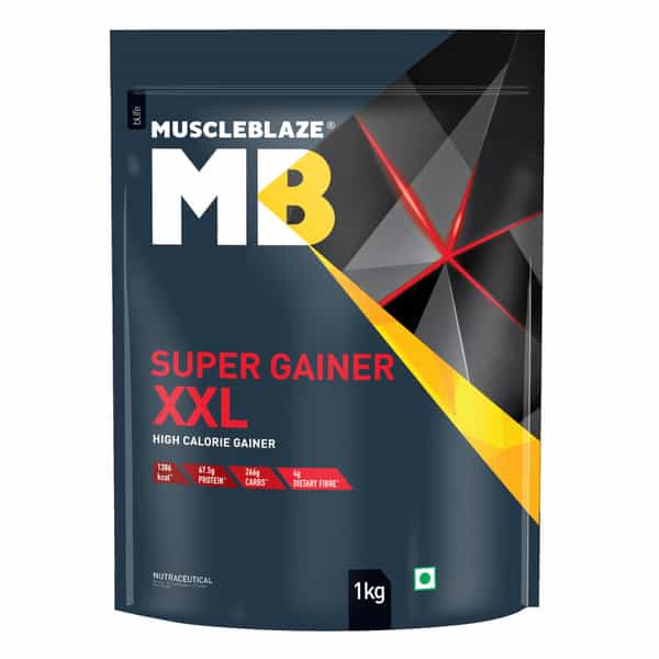 Muscleblaze Super Gainer Xxl (Cookies & Cream | 1Kg / 2.2Lbs | 10 Servings)