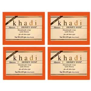 Khadi Abeers Herbal Handmade Honey Soap With Essential Oils | 125gm (pack Of 4)