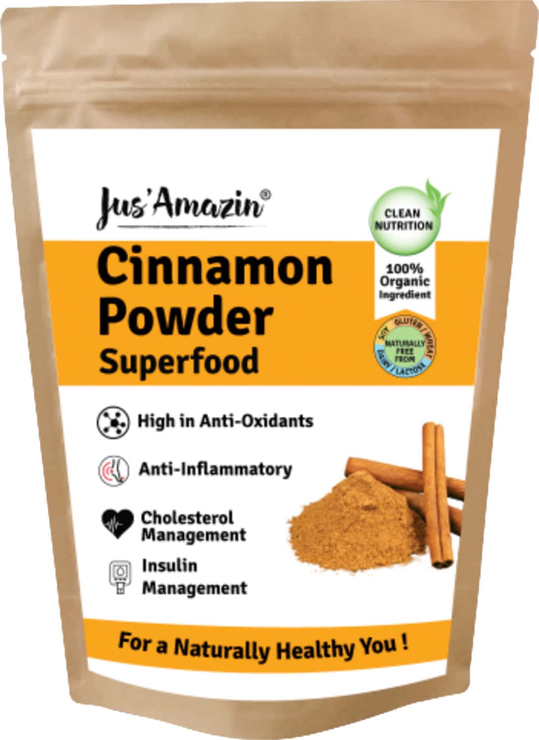 Jus Amazin Organic Cinnamon Powder (200g) Clean Nutrition Superfood
