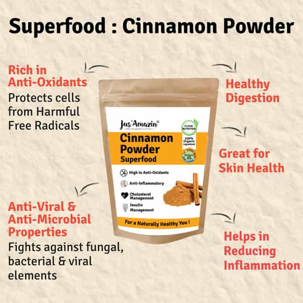 Jus Amazin Organic Cinnamon Powder (200G) Clean Nutrition Superfood