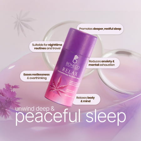Boheco Relax Aromatherapy Sleep Roll On | Aromatherapy Oil | Helps Improve Sleep | 10ml