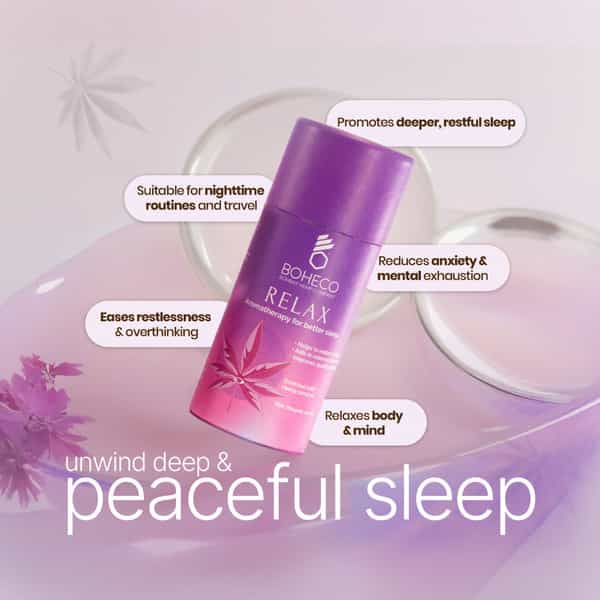 Boheco Relax Aromatherapy Sleep Roll On | Aromatherapy Oil | Helps Improve Sleep | 10Ml