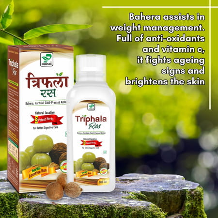 Prime Triphala Ayurvedic Ras For Digestion / Gerd & Constipation Relief - 500 Ml