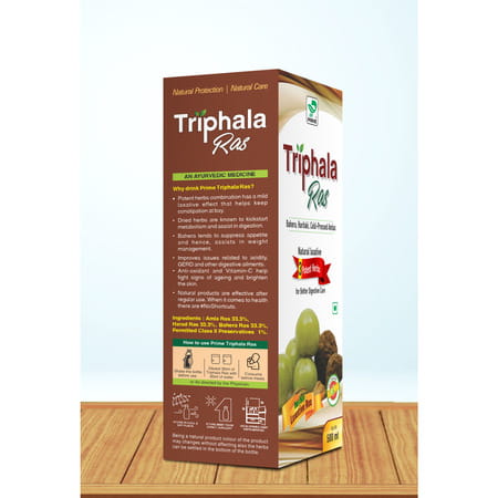 Prime Triphala Ayurvedic Ras For Digestion / Gerd & Constipation Relief - 500 Ml