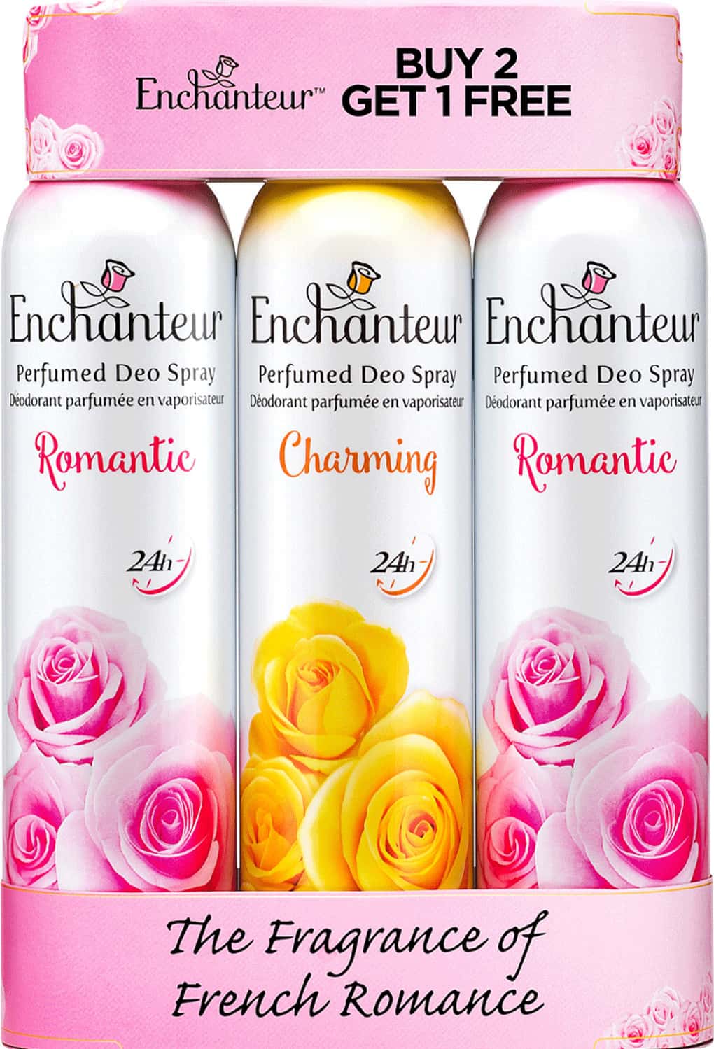 Enchanteur Romantic Perfumed Deo Spray For Women 150ml (Pack Of 3)