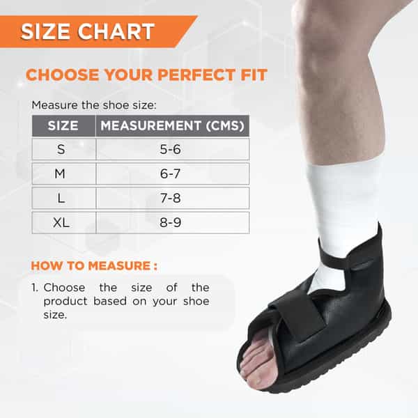 Vissco Cast Shoe Waterproof Plaster Cover Shoe Prevents Wear &Tear Of The Cast Cover -Small(Grey)