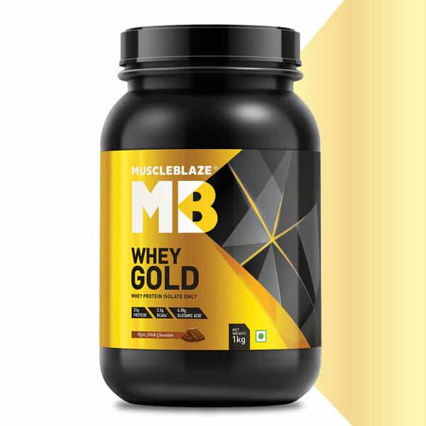 Muscleblaze Whey Gold, 100% Whey Protein Isolate, Labdoor Usa Certified (Rich Milk Chocolate, 1Kg)