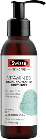 Swisse Skincare Vitamin B3 Anti Blemish Moisturizer With Green Tea & Willow Bark Extract - 115g