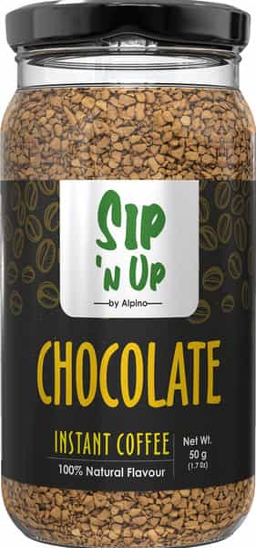 Sip 'N Up Instant Coffee Chocolate 50G|Premium Freeze-Dried Coffee Powder With 100% Natural Flavors