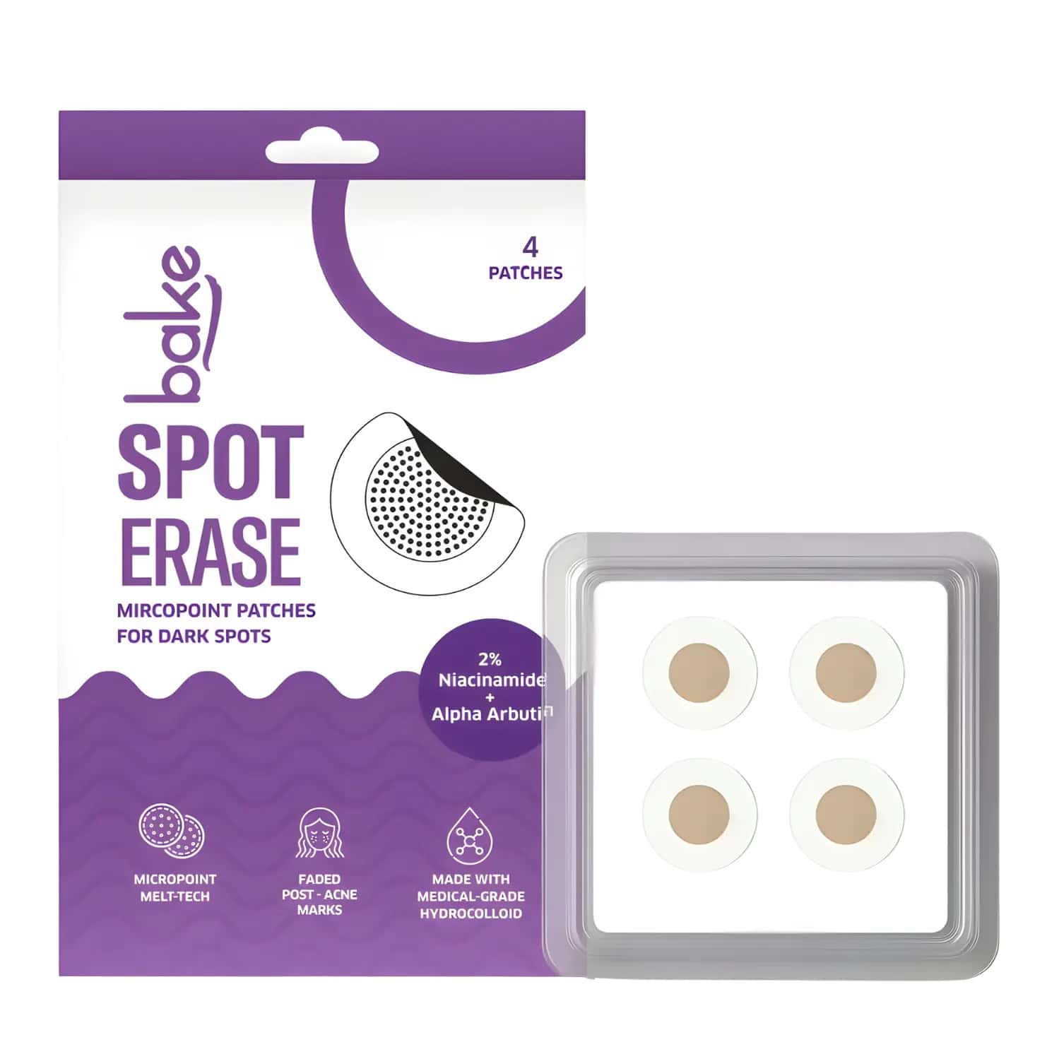 Bake Spot Erase Hydrocolloid Patches For Dark Spots | Acne Marks & Post-acne Marks (4 Patch)