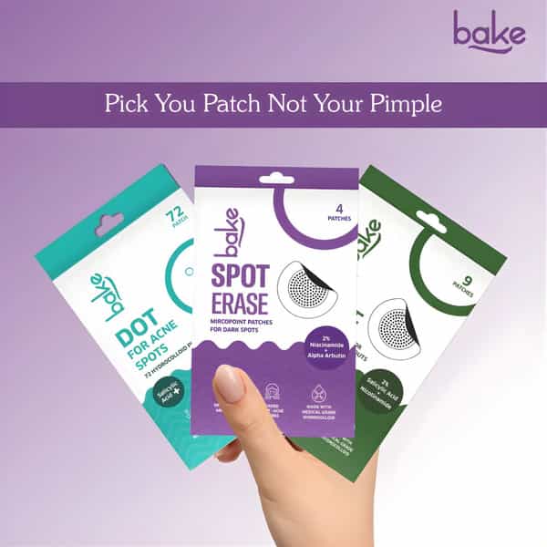 Bake Spot Erase Hydrocolloid Patches For Dark Spots | Acne Marks & Post-Acne Marks (4 Patch)