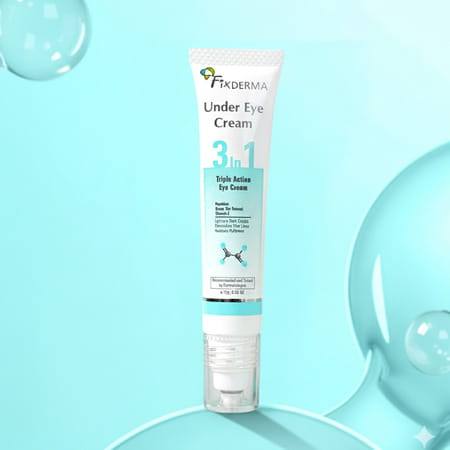 Fixderma Under Eye Roll On Cream With Peptides | For Dark Circles Puffiness Wrinkles Fine Lines -15g