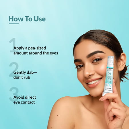 Fixderma Under Eye Roll On Cream With Peptides | For Dark Circles Puffiness Wrinkles Fine Lines -15g