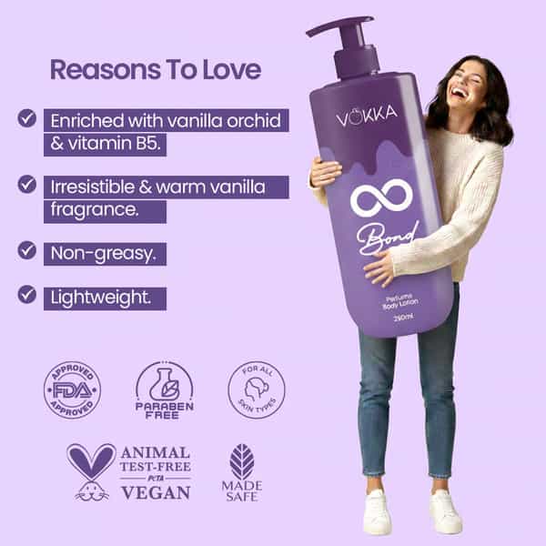 Vokka Bond Perfume Body Lotion 250Ml | Classic Lavender Woody Fragrance