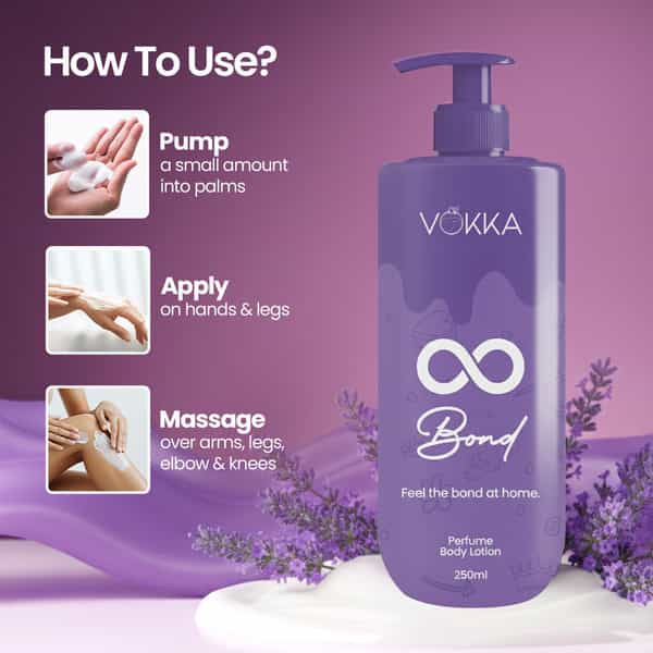 Vokka Bond Perfume Body Lotion 250Ml | Classic Lavender Woody Fragrance