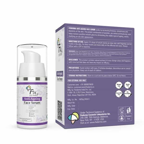 Fixderma Anti Ageing Face Serum With Hyaluronic Acid - 15 G