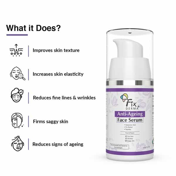 Fixderma Anti Ageing Face Serum With Hyaluronic Acid - 15 G