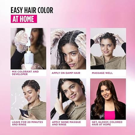 L Oreal Paris Casting Creme Gloss Hair Color | 200 Ebony Black - 60g + 40ml + 60g | Pack Of 1