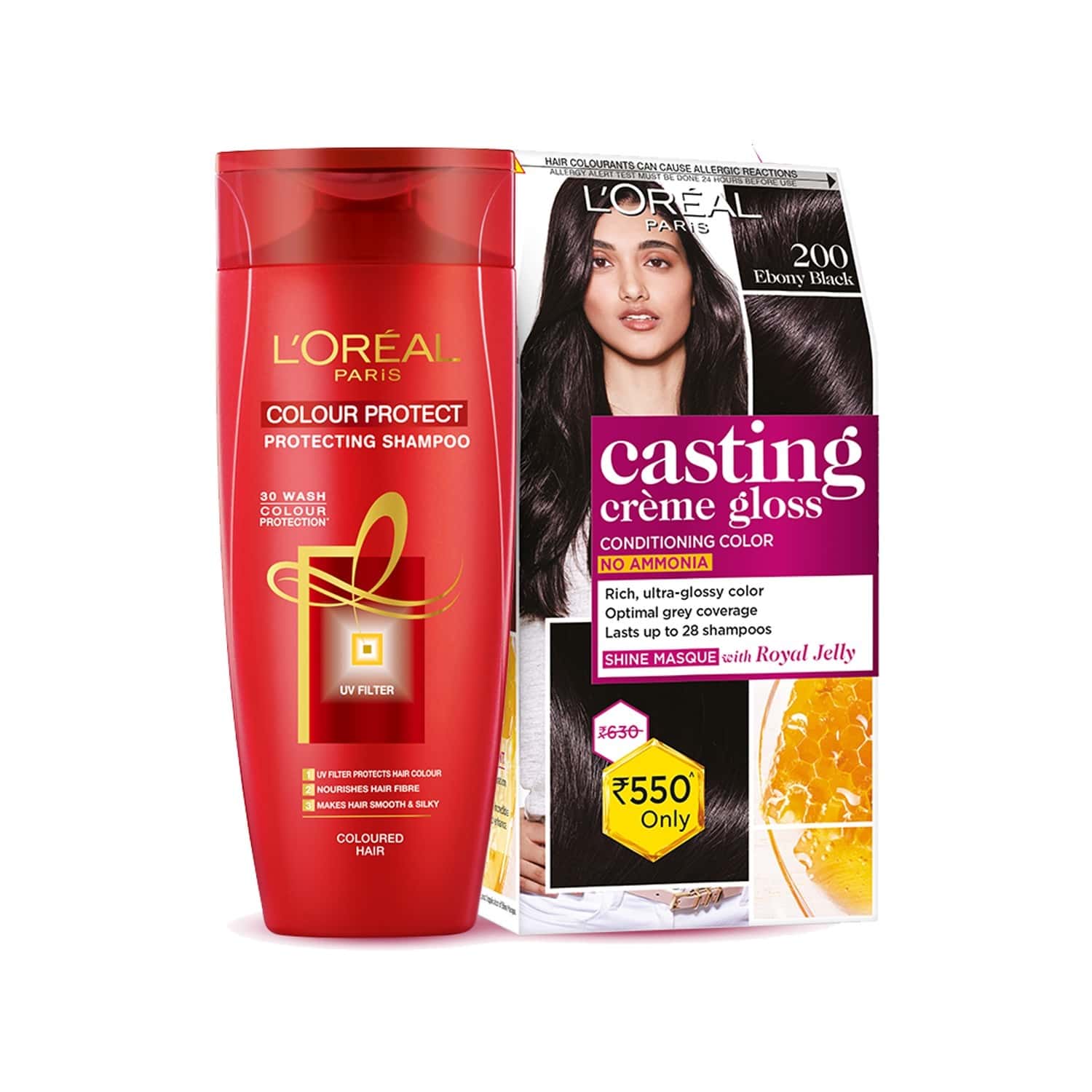 loreal hair colour 200 ebony black