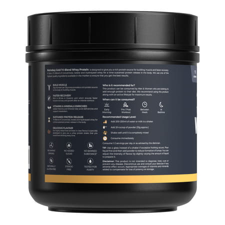 Nutrabay Gold Tri-Blend Whey Protein Cafe Mocha - 500g