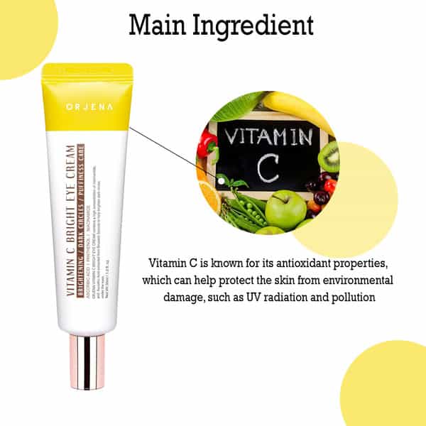 Orjena Vitamin C Bright Eye Cream - Vitamin C - Reduce Dark Circles - 30Ml