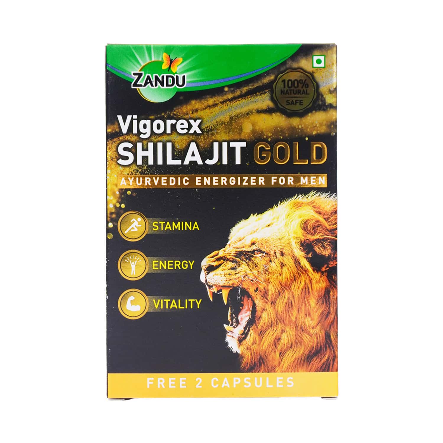 Zandu Vigorex Shilajit Gold | For Stamina | Energy & Vitality | 10+2 Capsules