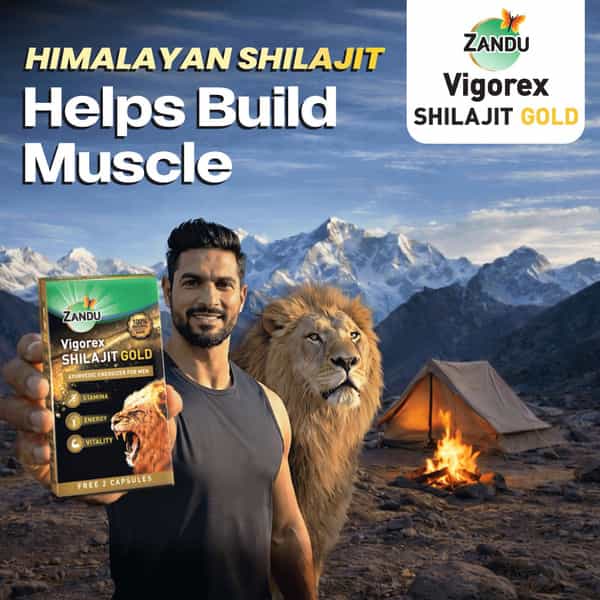 Zandu Vigorex Shilajit Gold | For Stamina | Energy & Vitality | 10+2 Capsules