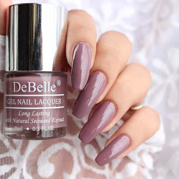Debelle Combo Of Nail Polish Majestic Mauve(8Ml) & Lime Lush Nail Polish Remover Wipes (30 Pads)